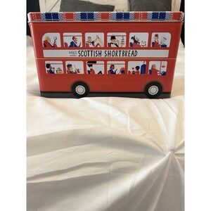 M &‎ S Food Scottish Shortbread Cookie Storage Empty Metal Tin 10" X 6" X 3.5"